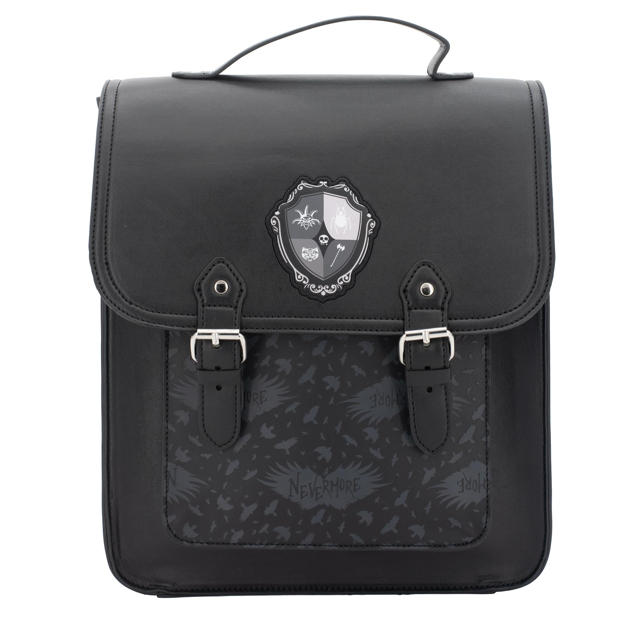 Vegan Leather Innovation Wednesday Nevermore Academy AI Accessory Black Cosplay Mini Backpack
| AI Accessory Wednesday